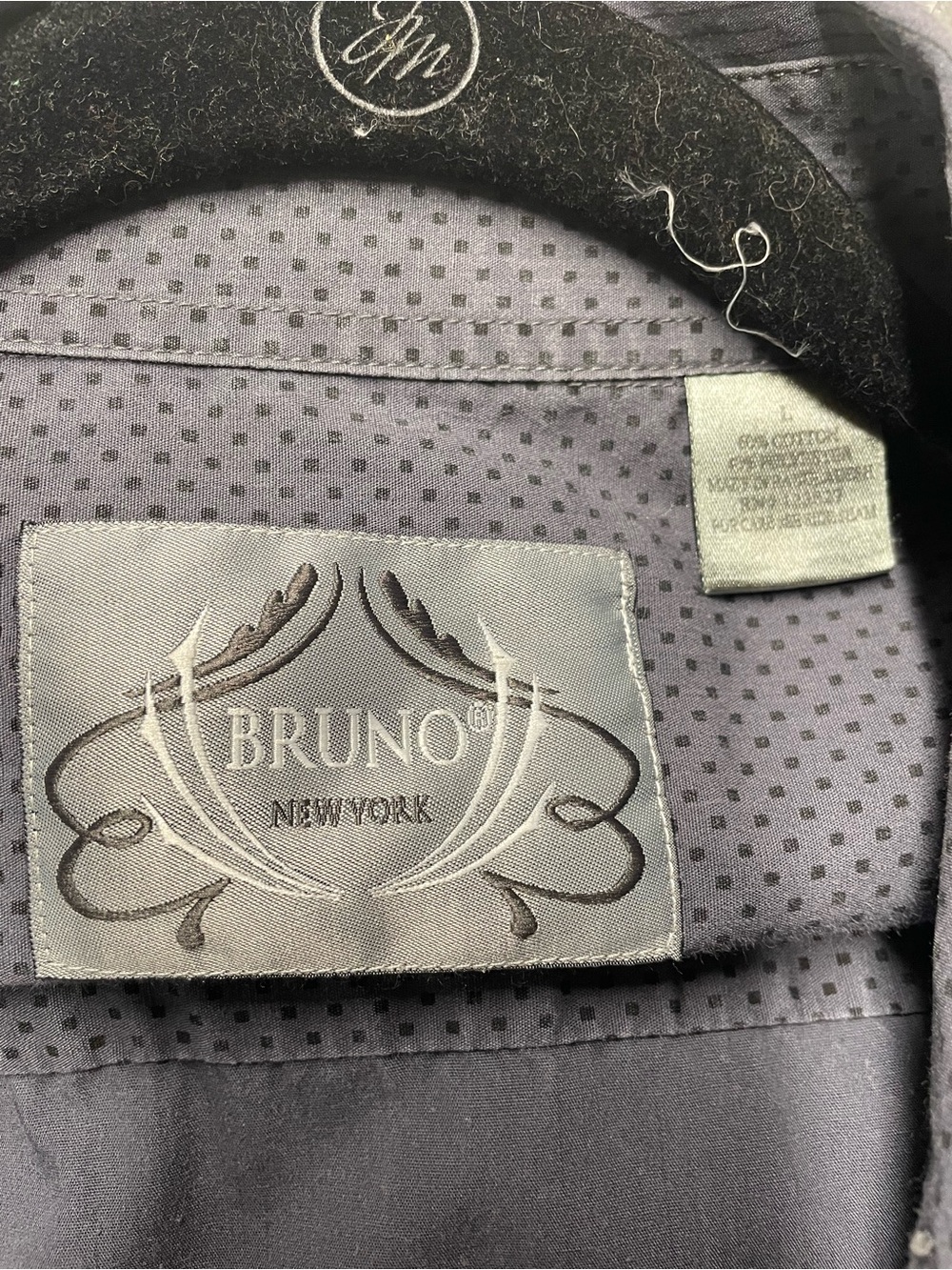 Bruno Conte Men’s Pinstripe Dress Shirt in Charcoal Gray L - Picture 3 of 3